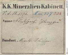 Etiketten zu Fluorit (NHMW-MIN-Am227)